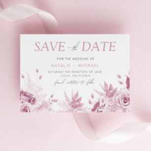 Save The Date Divine rose rose Mariage