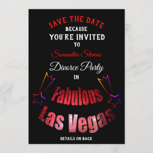 Save The Date Divorce Party Invite Las Vegas -