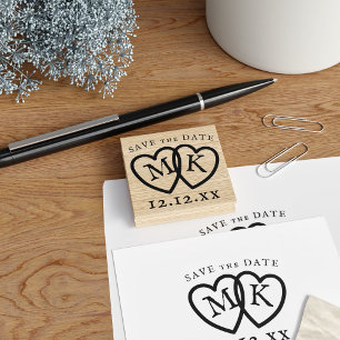 Save The Date DIY Wedding Monogram Rubber Stamp