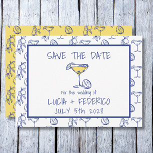 Save The Date Dolce Vita Limoncello boire un mariage Enregistrer