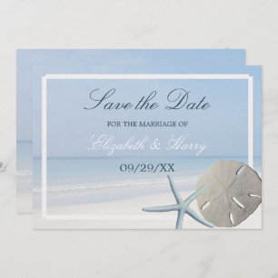 Save The Date Dollar de sable et plage de Starfish