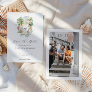 Save The Date Domaine Élégant Blason de Mariage Sur Mesure