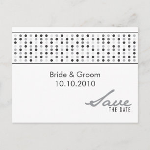 Save The Date - Dots Announcement Postcard