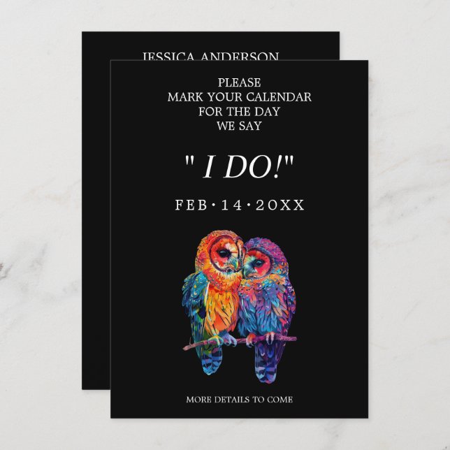 Save The Date 🌈 doux mariage de l'unité éternelle LGBTQ (Devant / Derrière)