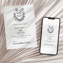 Doves minimalistes modernes Mariage de script élég