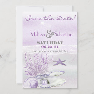 Save The Date Dream Shore Beach Orchid WeddingEnregistrer la dat