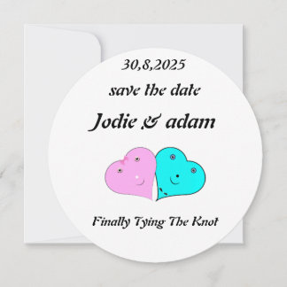 Save The Date drôle coeur de m & mrs