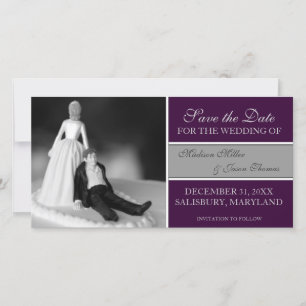 Save The Date Drôle Enregistrer les annonces de date {Purple}
