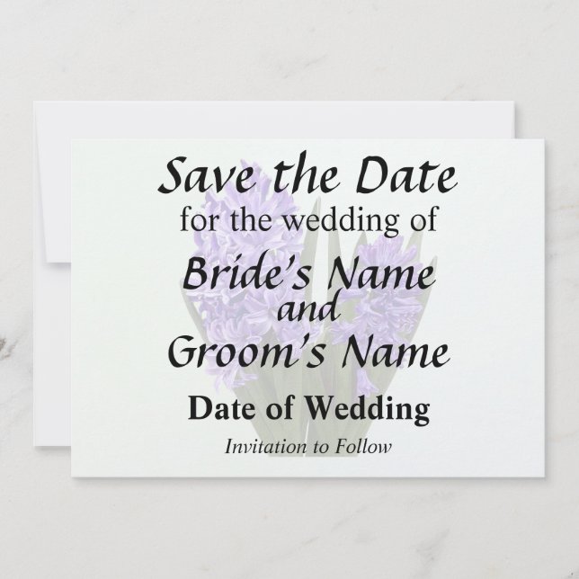 Save The Date Duo de Jacinthe Pourpre (Devant)