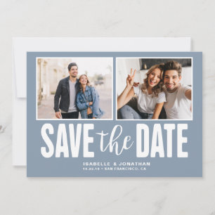 Save The Date Dusty Blue 2 Photo Sauvez la date