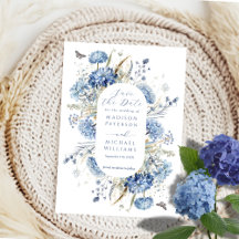 Dusty Blue Fleur sauvage & Butterfly Mariage éléga