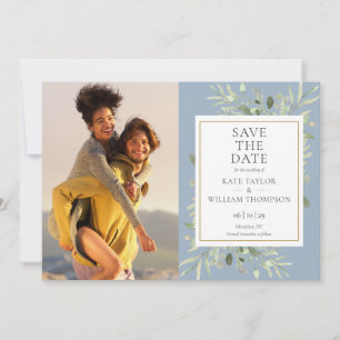 Save The Date Dusty Blue Green Photos Mariage