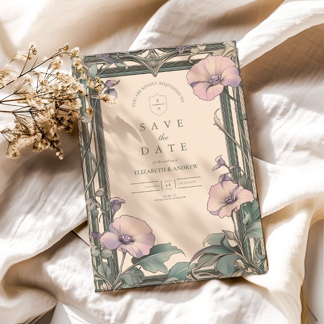Save The Date Dusty Lavender Frame mariage (Créateur téléchargé)