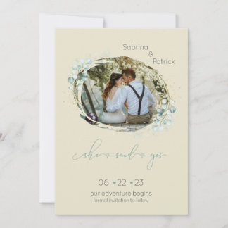 Save The Date Dusty Mellow Yellow Elle A Dit Oui Photo