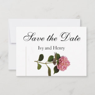 Save The Date Dusty Rose rose rose à fleurs hydrangea