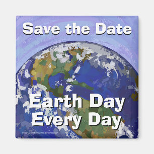 Save the Date Earth Day Magnet