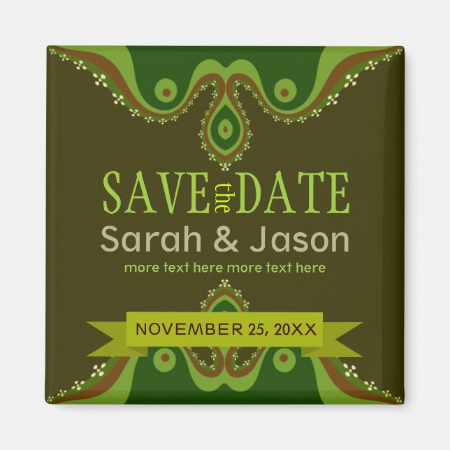 Save the Date Earth Goddess Magnet (Front)