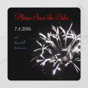 Save The Date Économie-le-date de célébration rouge/blanche/bleu