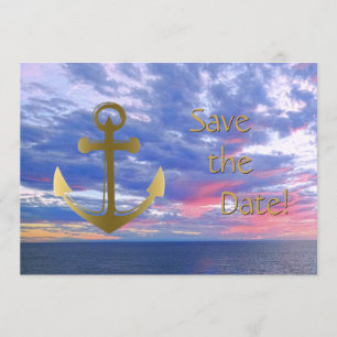 Save The Date Économies de mariage de bateau de croisière le