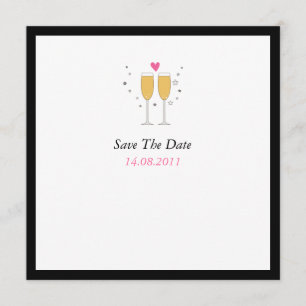Save The Date Économies de mariage de pain grillé de Champagne