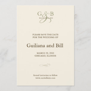 Save The Date économies de monogramme la date