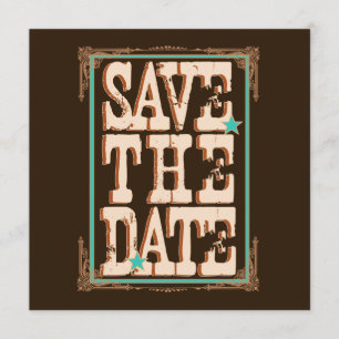 Save The Date Économies de Nashville la date :  Turquoise