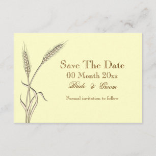 Save The Date Économies de pays de blé la date #2