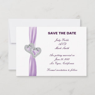 Save The Date Économies faites sur commande de ruban de lavande