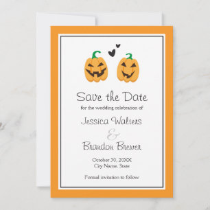 Save The Date Économies mignonnes de mariage de Halloween le