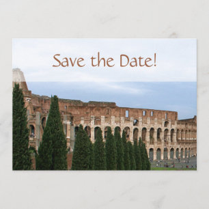 Save The Date Économies personnalisées de Colosseum Rome Italie