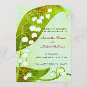 Save The Date Économies rustiques de mariage du muguet la date