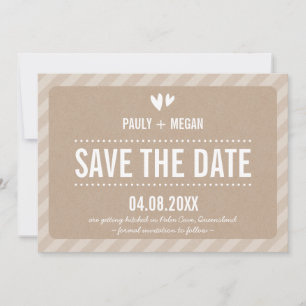 Save The Date ÉCONOMIES SIMPLES FRAÎCHES le type blanc papier