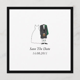 Save The Date Ecosse Kilt Mariée et mariage de chambre Enregistr