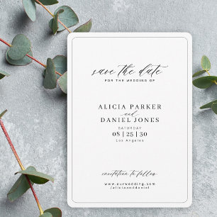 Save The Date Écriture calligraphique élégante mariage simple