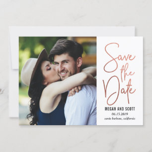Save The Date Écriture chic ÉDITABLE COULEUR Enregistrer la date