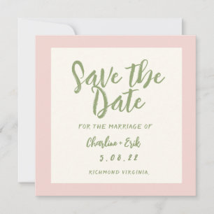 Save The Date Écriture manuscrite Retro Mariage Enregistrer la d