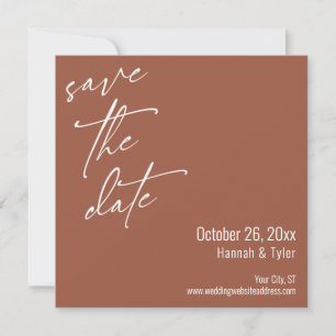 Save The Date Écriture manuscrite simple et élégante Script Terr