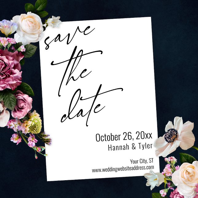 Save The Date Écriture manuscrite simple et élégante Typographie (Créateur téléchargé)