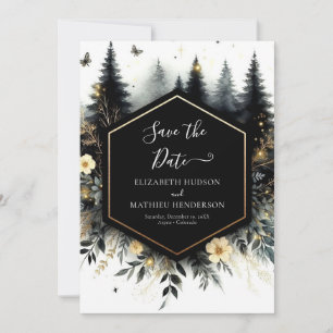 Save The Date Editable Classic Enchanted Forest Mariage