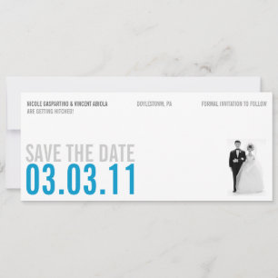 Save The Date Effacer Blue Kitsch Enregistrer la date
