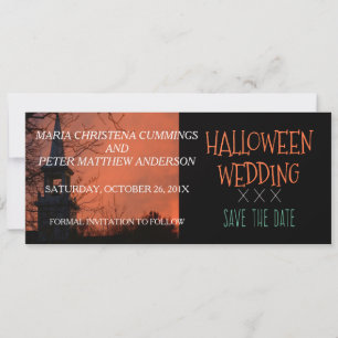 Save The Date Église éffrayante Mariage d'Halloween Enregistrer 