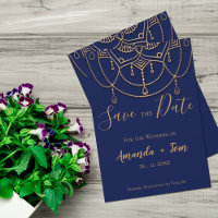 Electric Blue Texturé Design Mariage Traditionnel