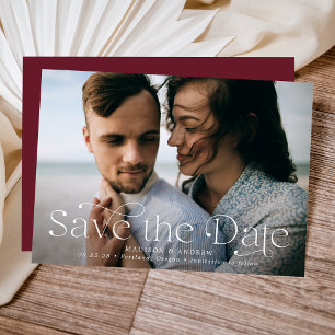 Save The Date Élégance Classique Photo Horizontale