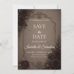 Save The Date Élégance gothique de mariage