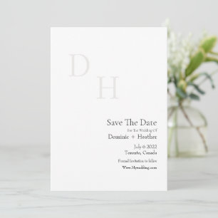 Save The Date Élégance Minimaliste CLASSIQUE Avec Photo