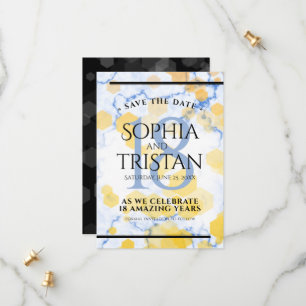 Save The Date Élégant 18ème anniversaire de Mariage de porcelain