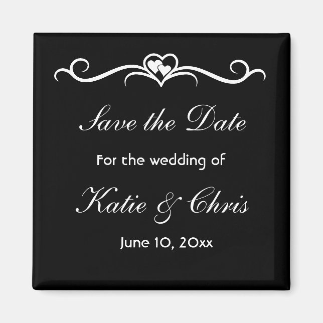 Save the Date Elegant and Chic Magnet (Front)