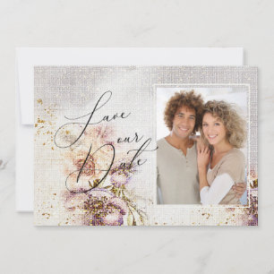 Save The Date Elégant aquarelle Peint Floral Mariage