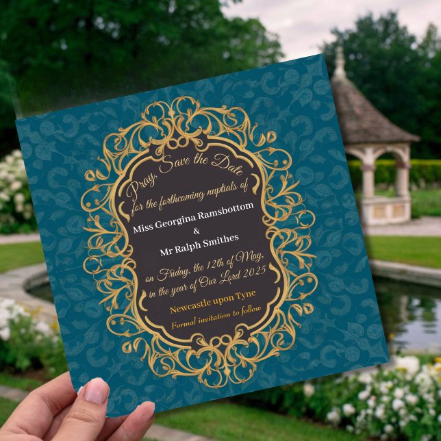 Save The Date Élégant classique regencycore regent (Créateur téléchargé)