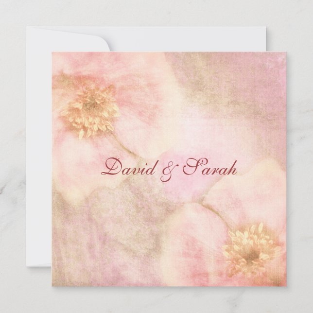 Save The Date Elégant Cottage Chic Rose Enregistrer La Date (Devant)